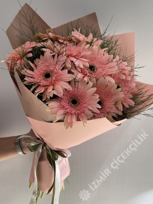 Pembe Gerbera Buketi